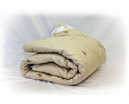 Одеяло стёганое из верблюжьей шерсти 100%, покрытие бязь Хлопок 100% ОШП16 172*205 см.